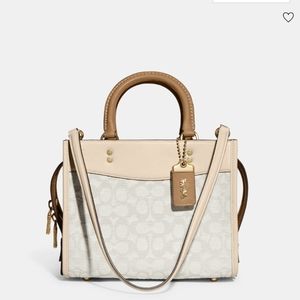 NWT Coach Rogue 25 In Signature Textile Jacquard